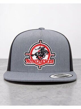 Winchester Firearms YP Classics 6006 Flat Bill Trucker Mesh Back Snapback grey/b